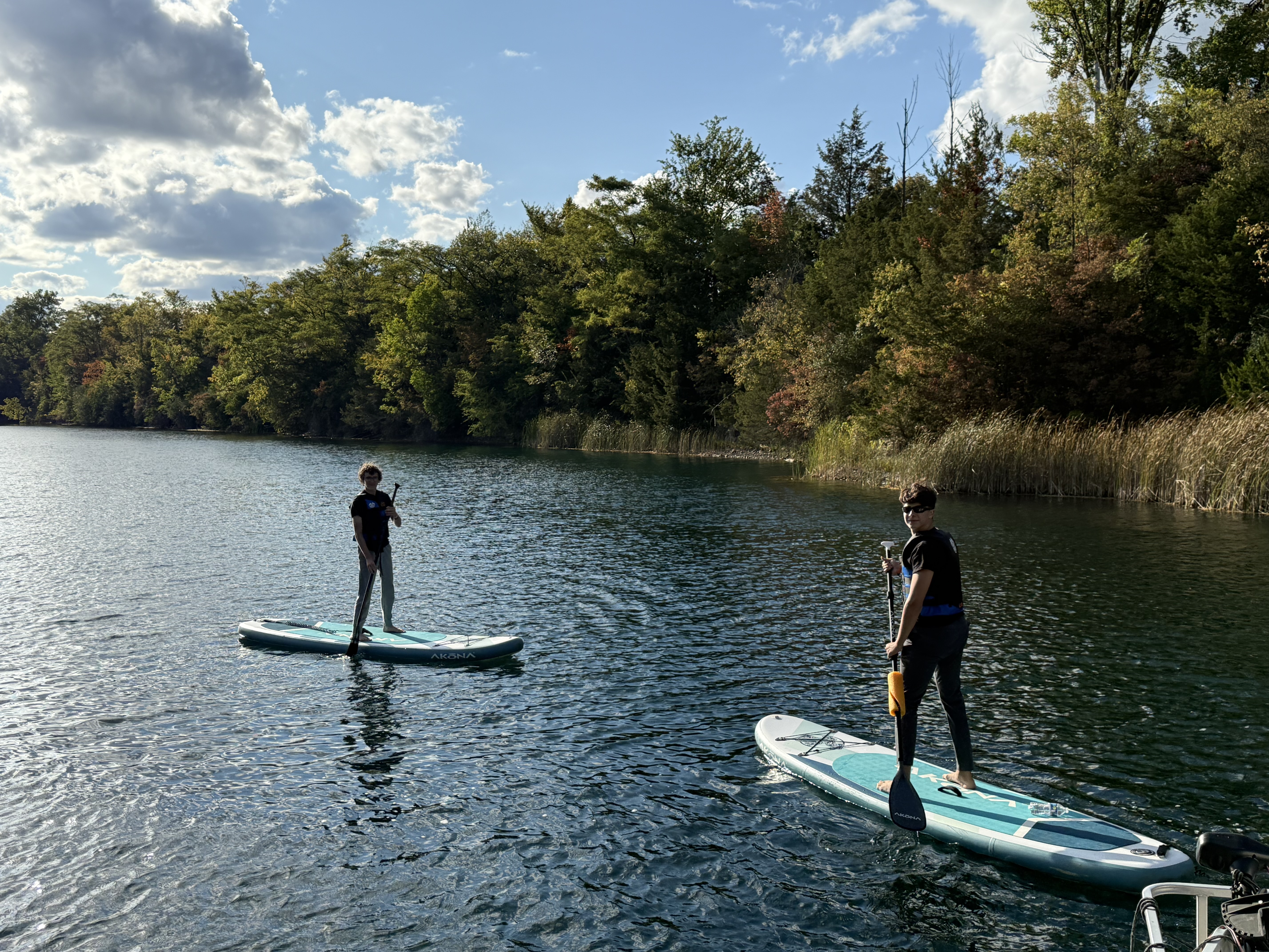 Family friendly paddle boarding, kayaking, and water activities at Gilboa Quarry campground
